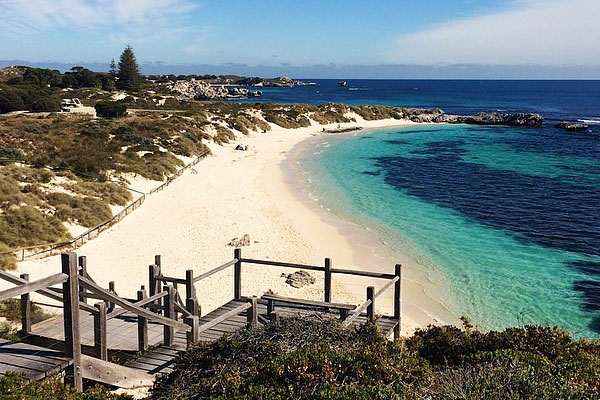3. Rottnest Island sits just offshore from the city of Perth, in Western Australia. A protected nature reserve, it's home to the quokka, a small wallaby-like marsupial. White-sand beaches and secluded coves make for an amazing visit.