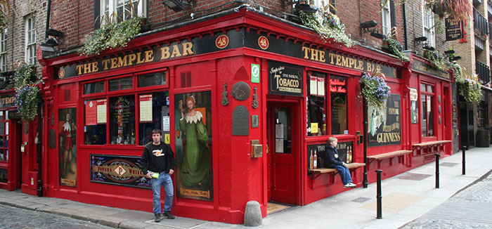 The temple bar en Dublin
